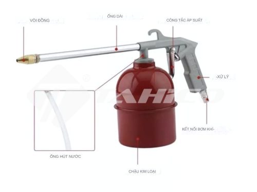 Bình xịt dầu bằng hơi, bình vệ sinh khoang máy ô tô