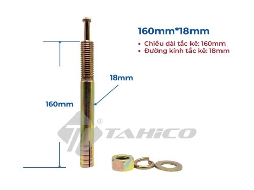 Tắc kê đinh zin lắp cầu nâng ô tô 18mm 11 Tắc kê đinh zin lắp cầu nâng ô tô 18mmx160mm